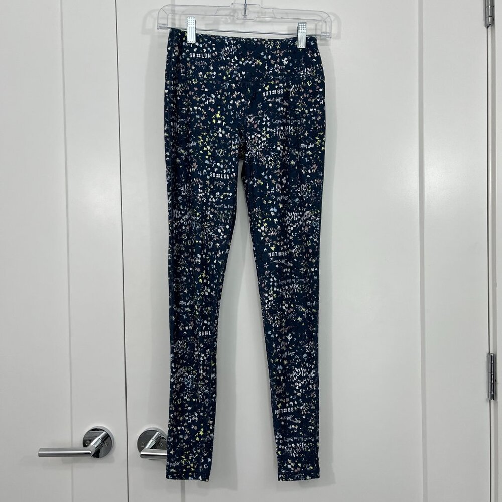 Sweaty Betty XS Blue Power to the Betty Print Leggings